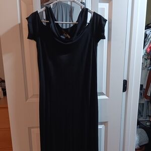 Cold Shoulder Black Maxi Dress